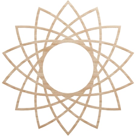 Ekena Millwork Eleanor Wood Fretwork Pierced Ceiling Medallion, Alder, 40"OD x 15 3/8"ID x 3/8"T CMWP40X40X0375EAAL